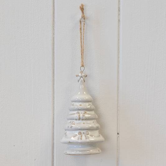 Natural Ceramic Standing/Hanging Christmas Tree Ornament