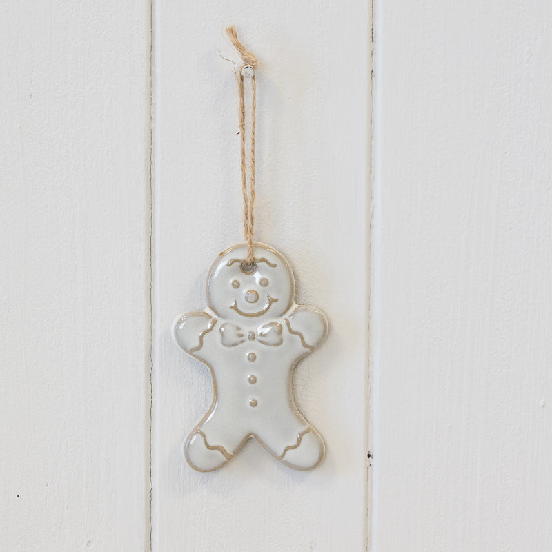 Ceramic Natural Hanging Gingerbread Man