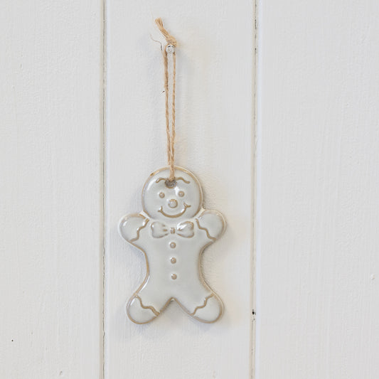 Ceramic Natural Hanging Gingerbread Man