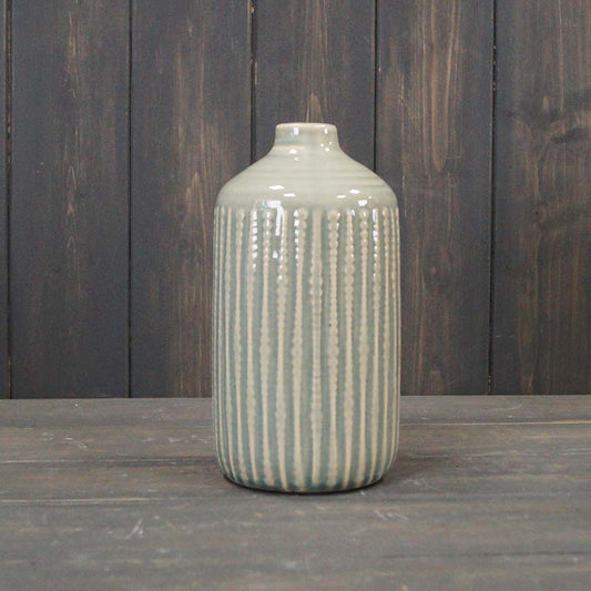 Ceramic Indented Flower Vase