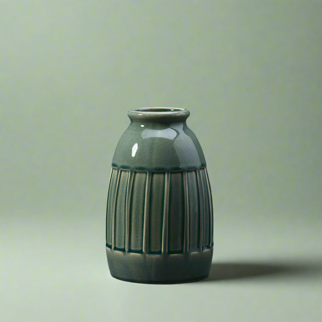 Green Ceramic Vase Collection