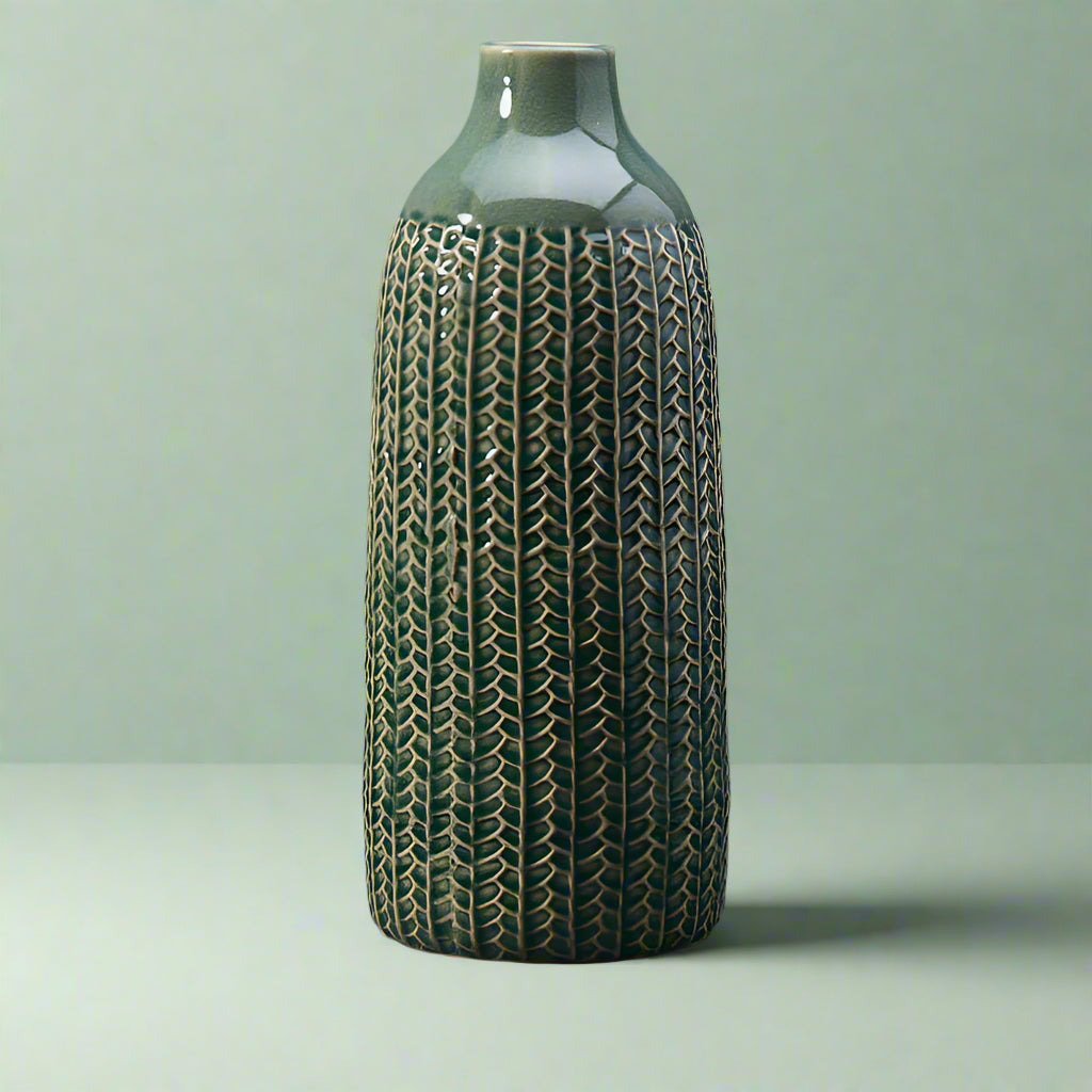 Green Ceramic Vase Collection