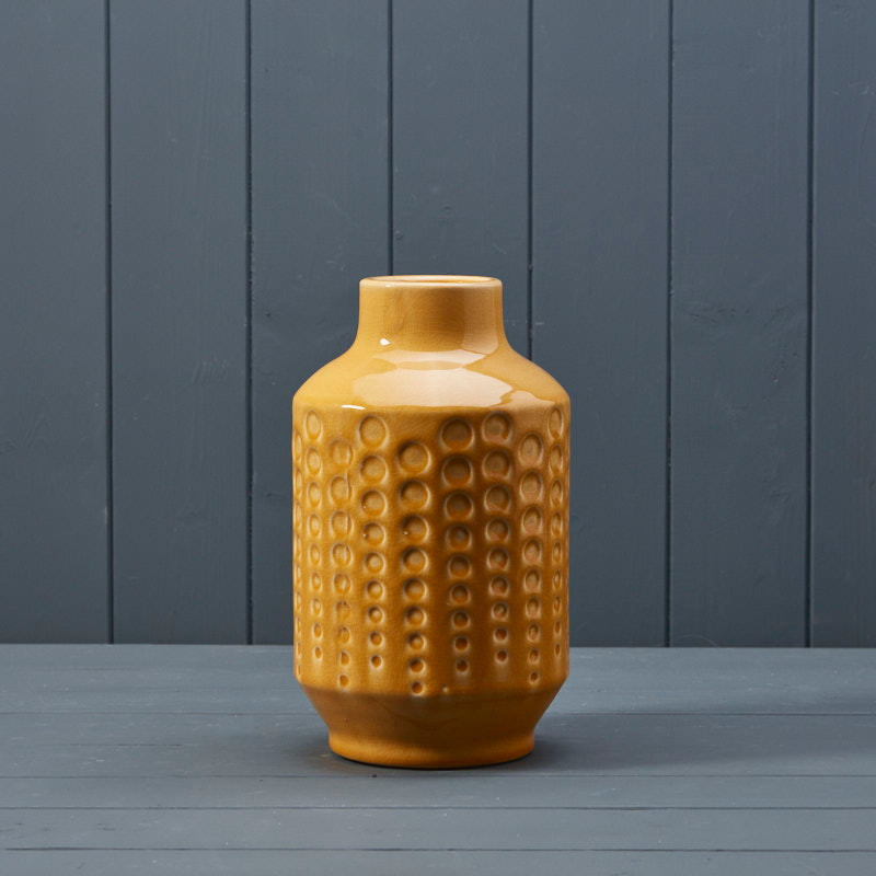 Dimpled Ceramic Vase