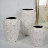 Medium Cream Ceramic Bobble Vase