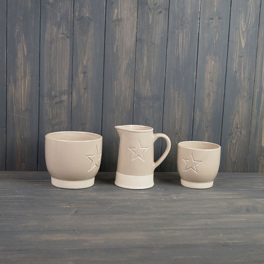 Warm Grey Debossed Star Collection