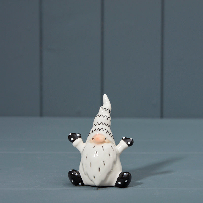 Black And White Ceramic Santa
