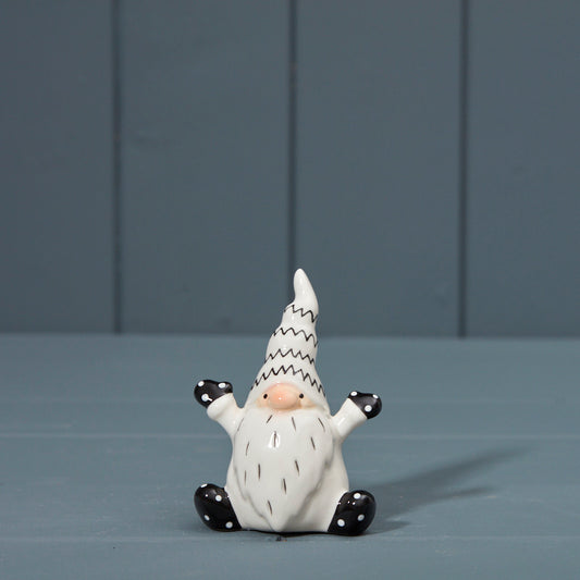 Black and White Ceramic Santa