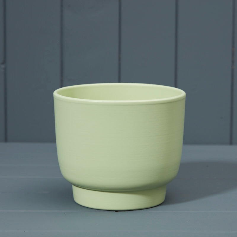 Griebling Pistachio Ceramic Footed Pot