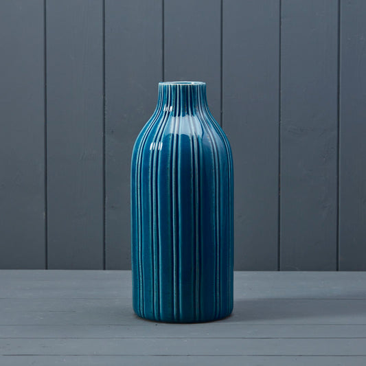 Blue Tall Ceramic Vase