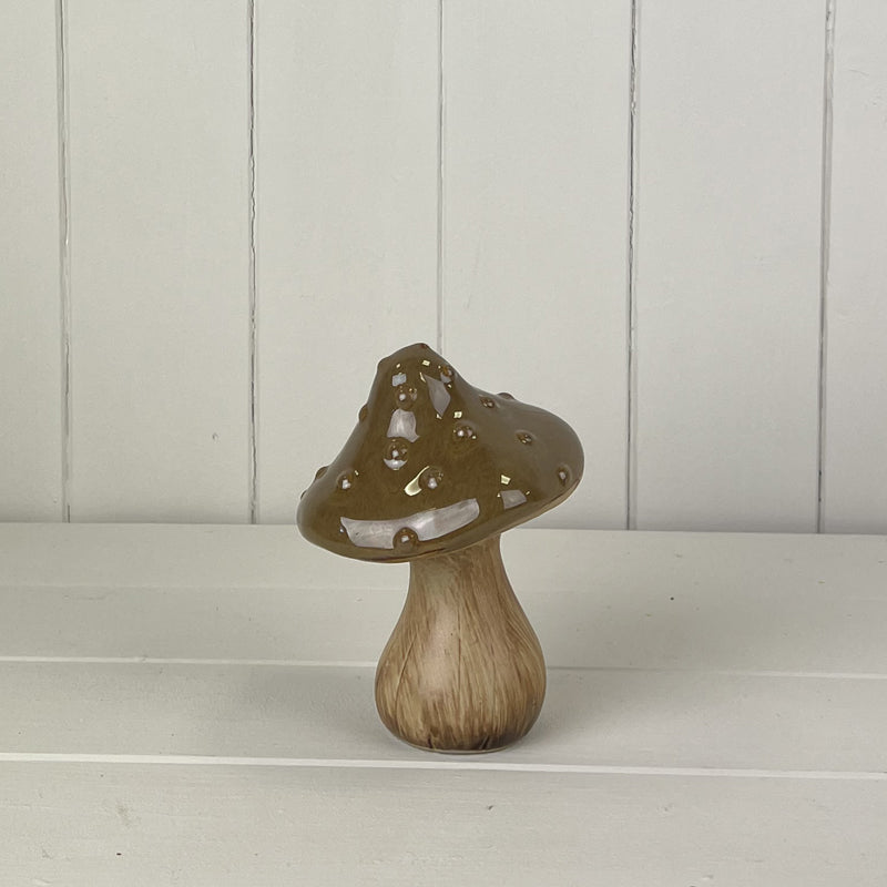 Brown Ceramic Mushroom