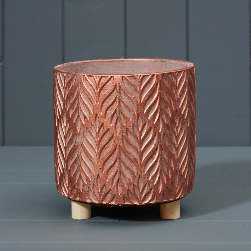 Gold Cement Planter