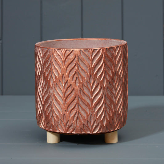 Gold Cement Planter