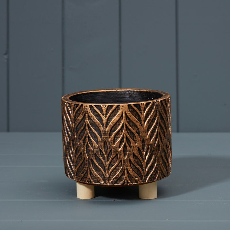 Gold Cement Planter