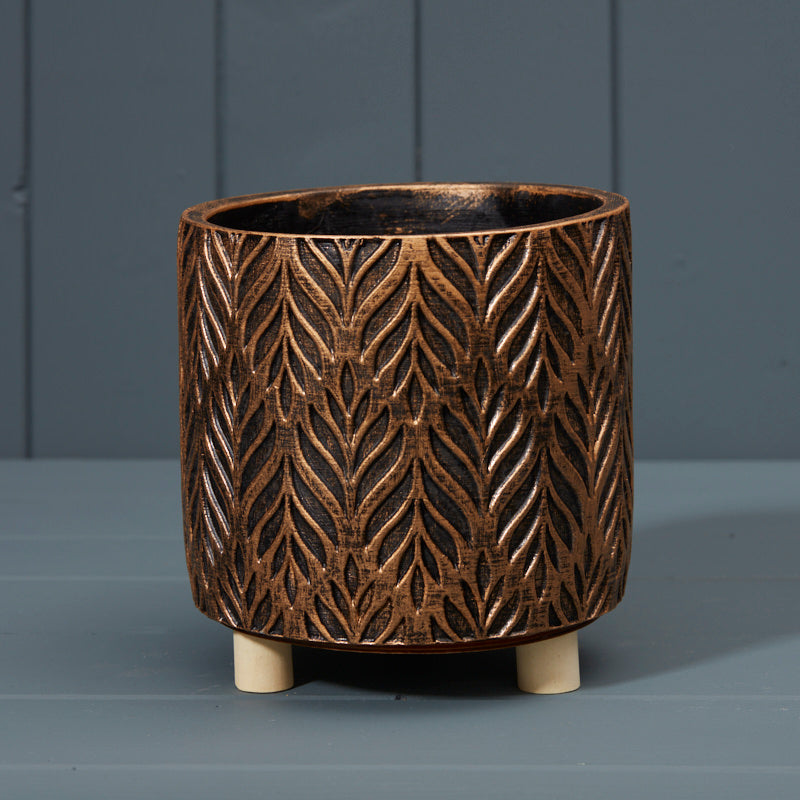 Gold Cement Planter