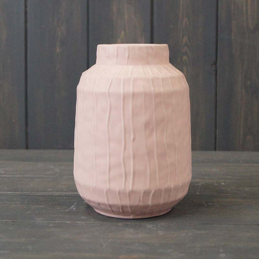 Glazed Pastel Pink Vase