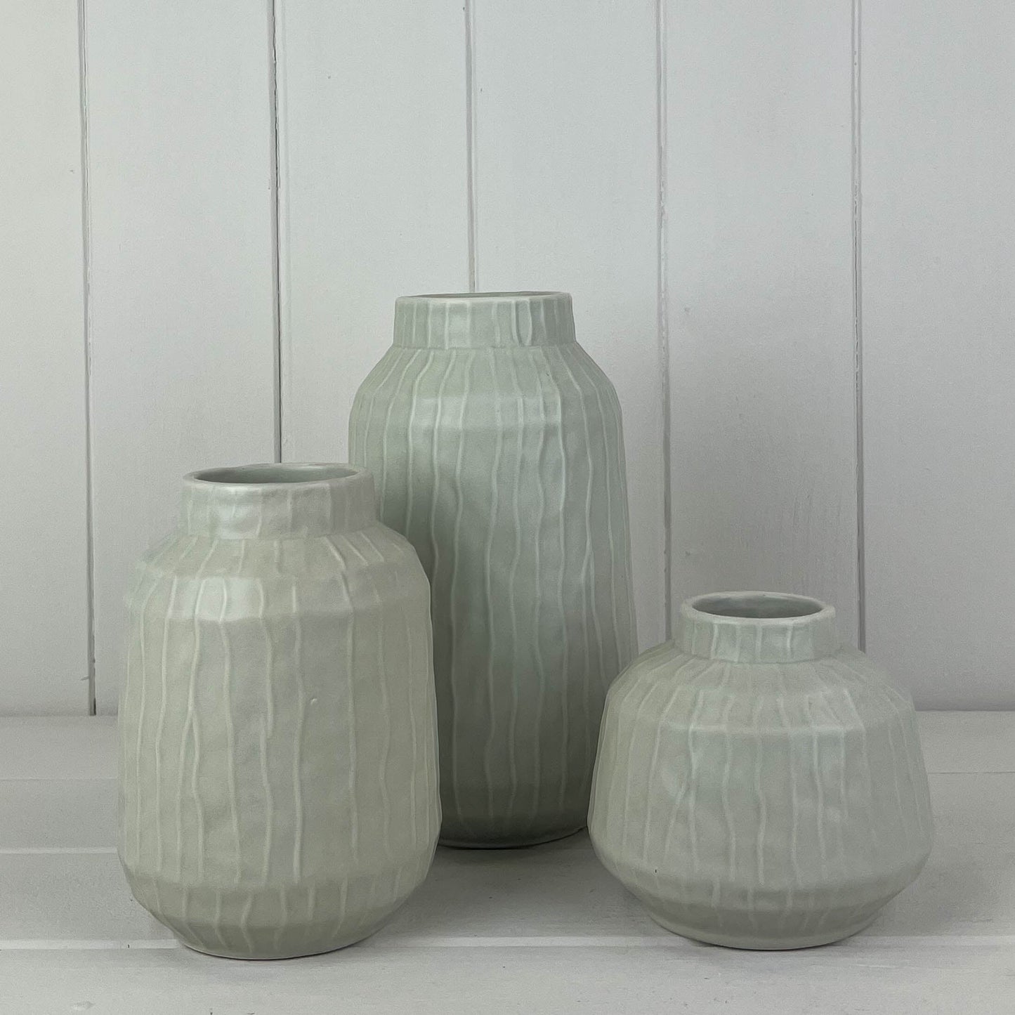 Glazed Pistachio Vase Collection