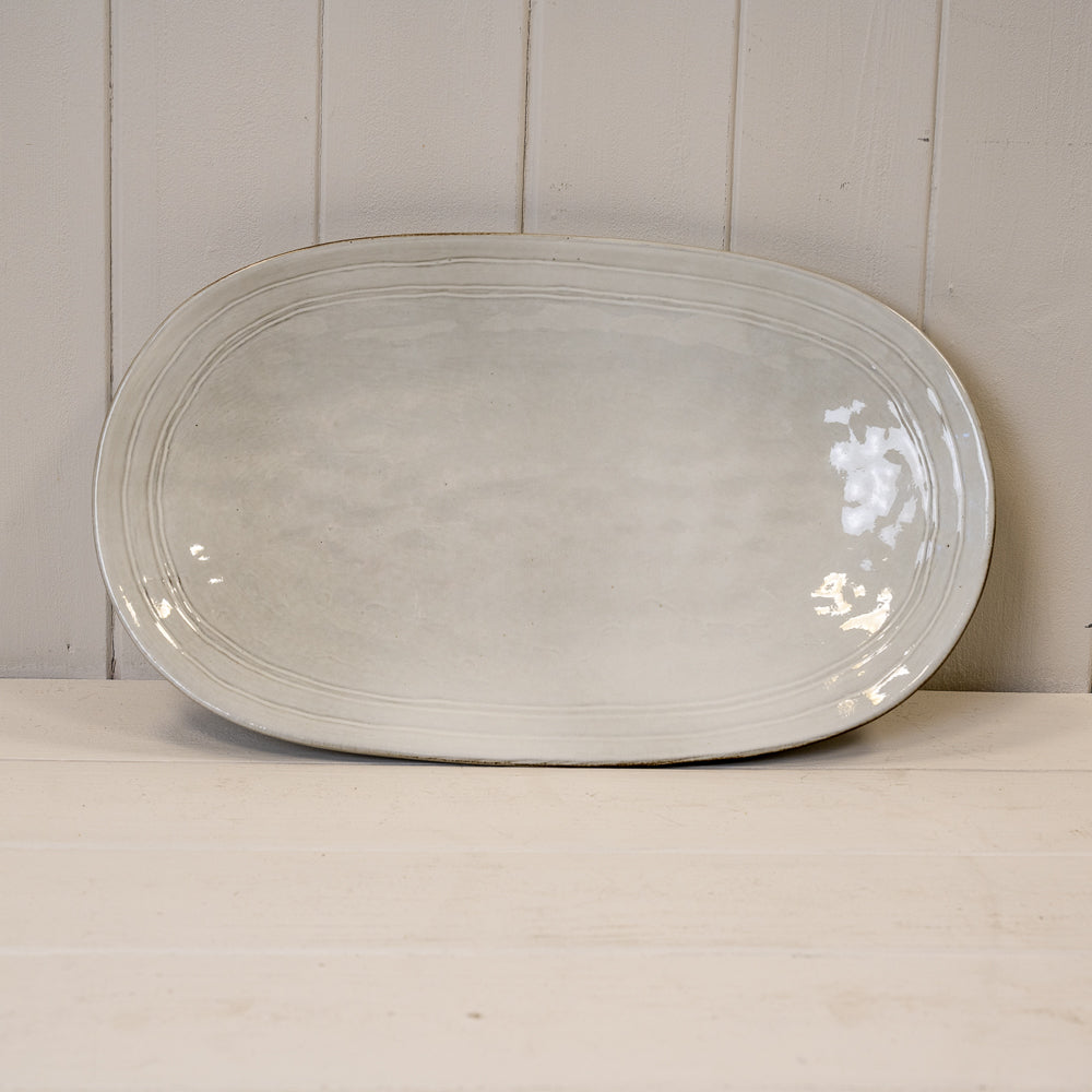 Stoneware Large Oval Plate