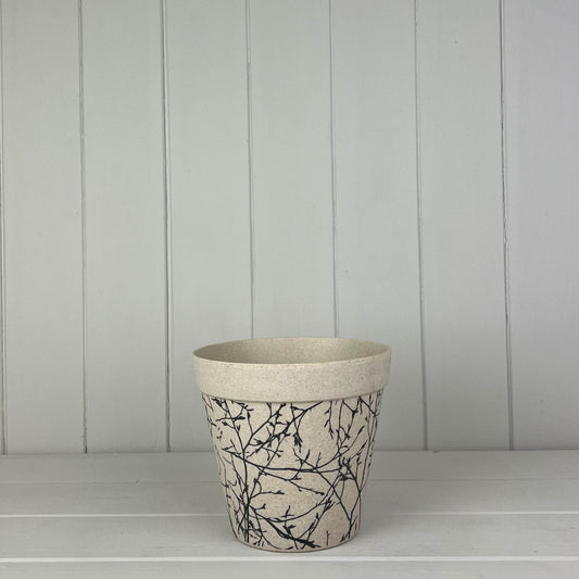 Earthy Natural Bamboo Flower Pot