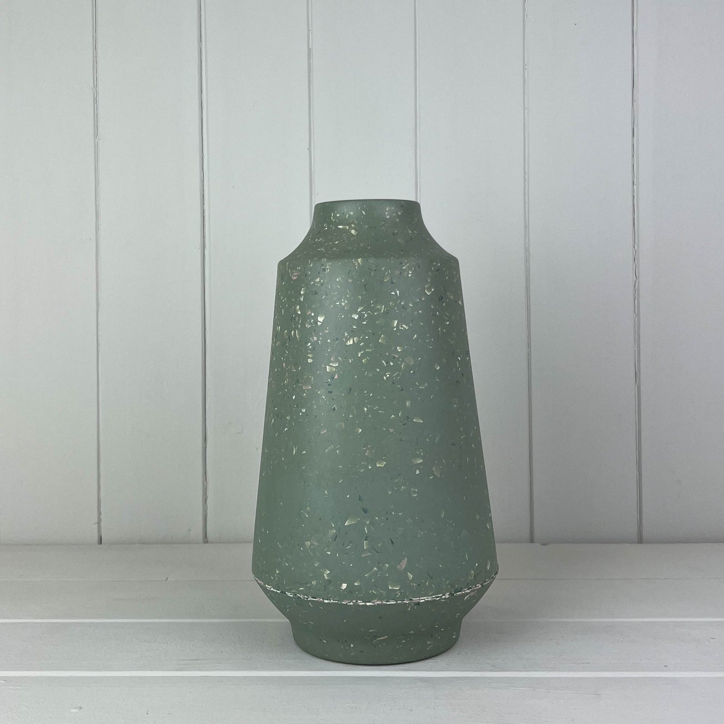 Bamboo Skandi Terazzo Sage Vase Pot