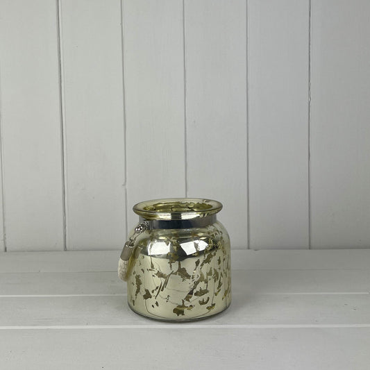Mercury Glass Pot With Rope Handle
