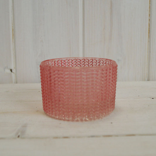 Pink Maxi Glass Tealight Holder