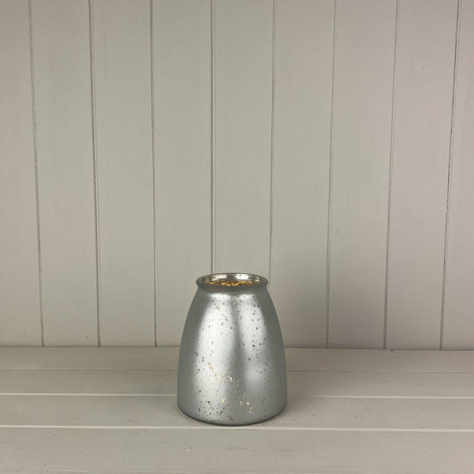 Frosted Silver Glass Holder