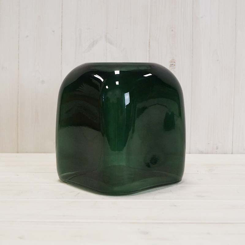 Green Square Bubble Vase