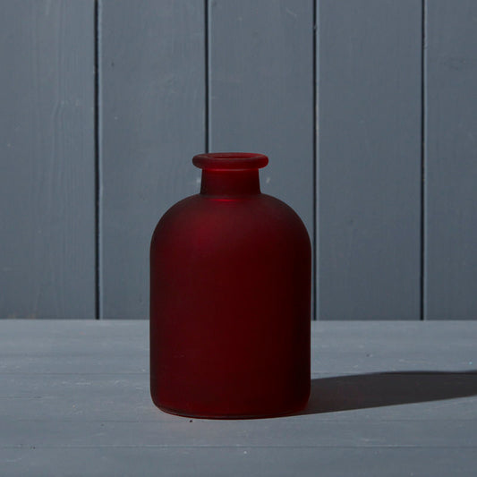 Red Matt Glass Bottle