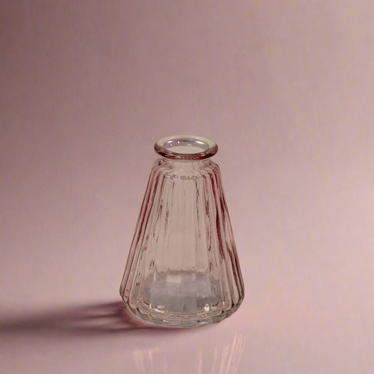 Lavender Ribbed Glass Bottle