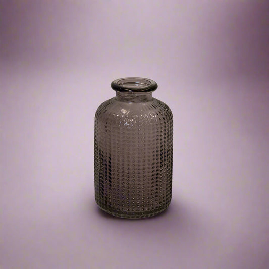 Amethyst Dimpled Glass Bottle