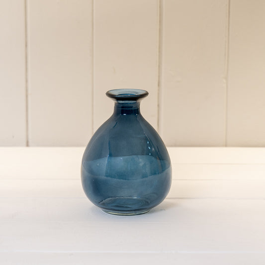 Blue Glass Bud Vase