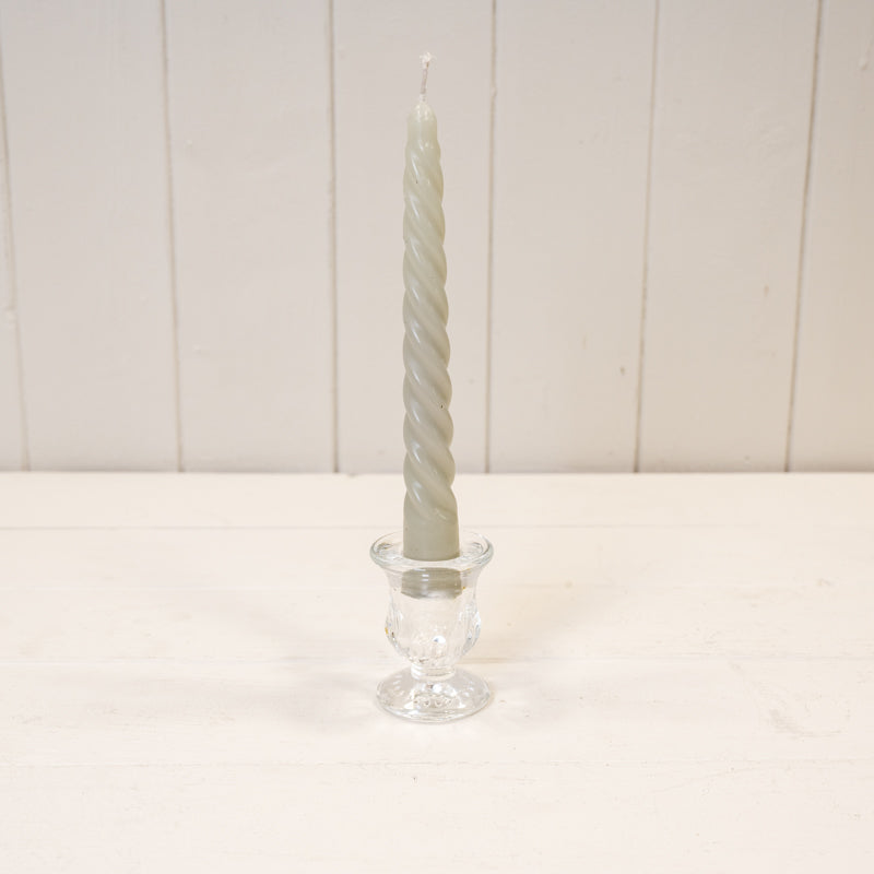Clear Glass Candle Stick Holder