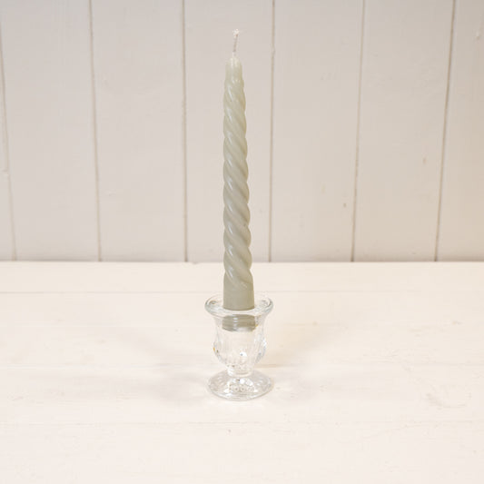 Clear Glass Candle Stick Holder