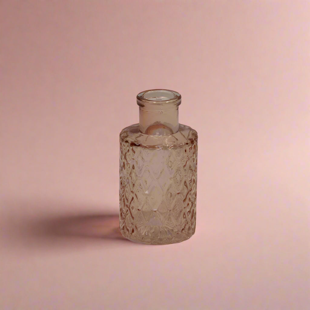 Rose Mini Geometric Glass Bottle