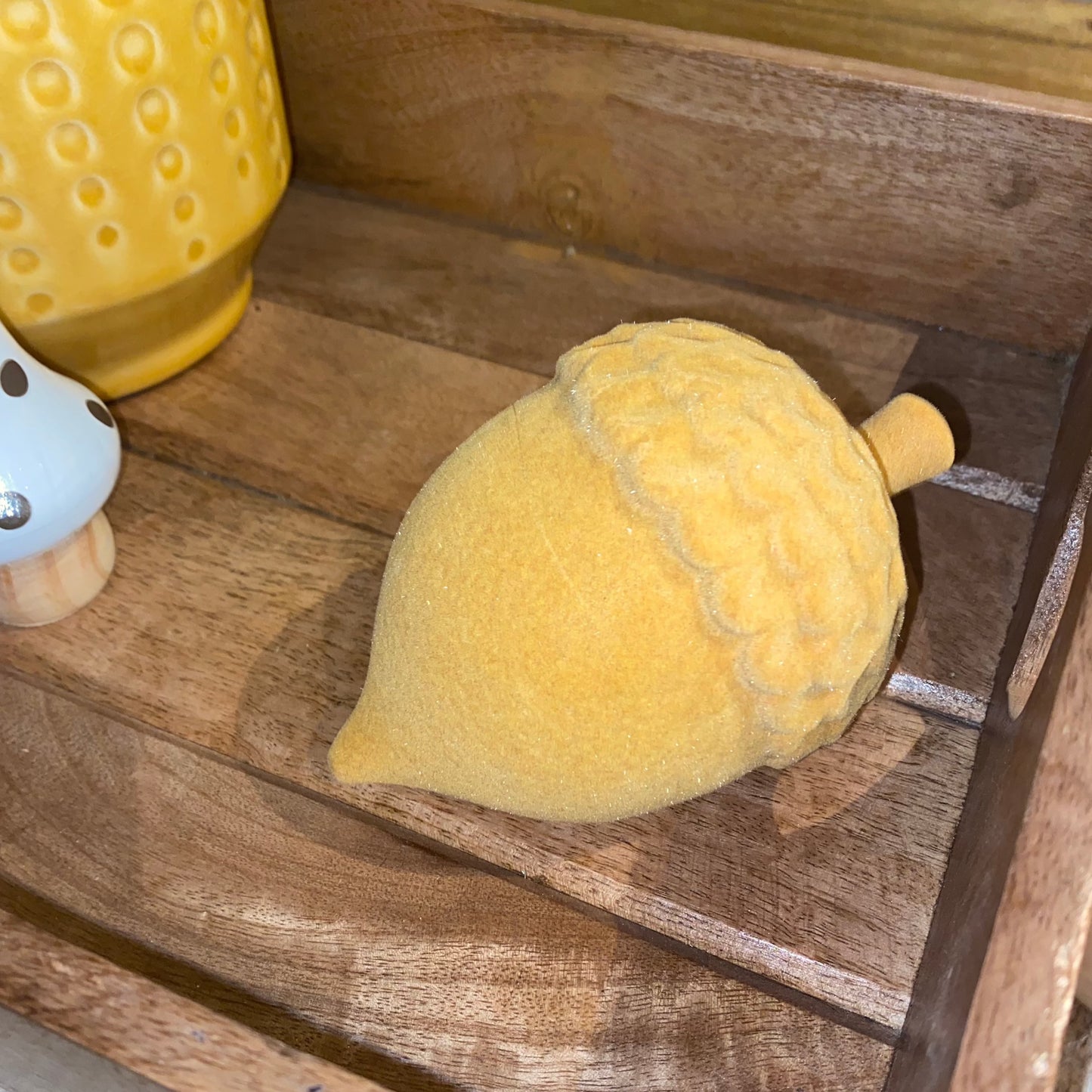 Ceramic Flocked Acorn