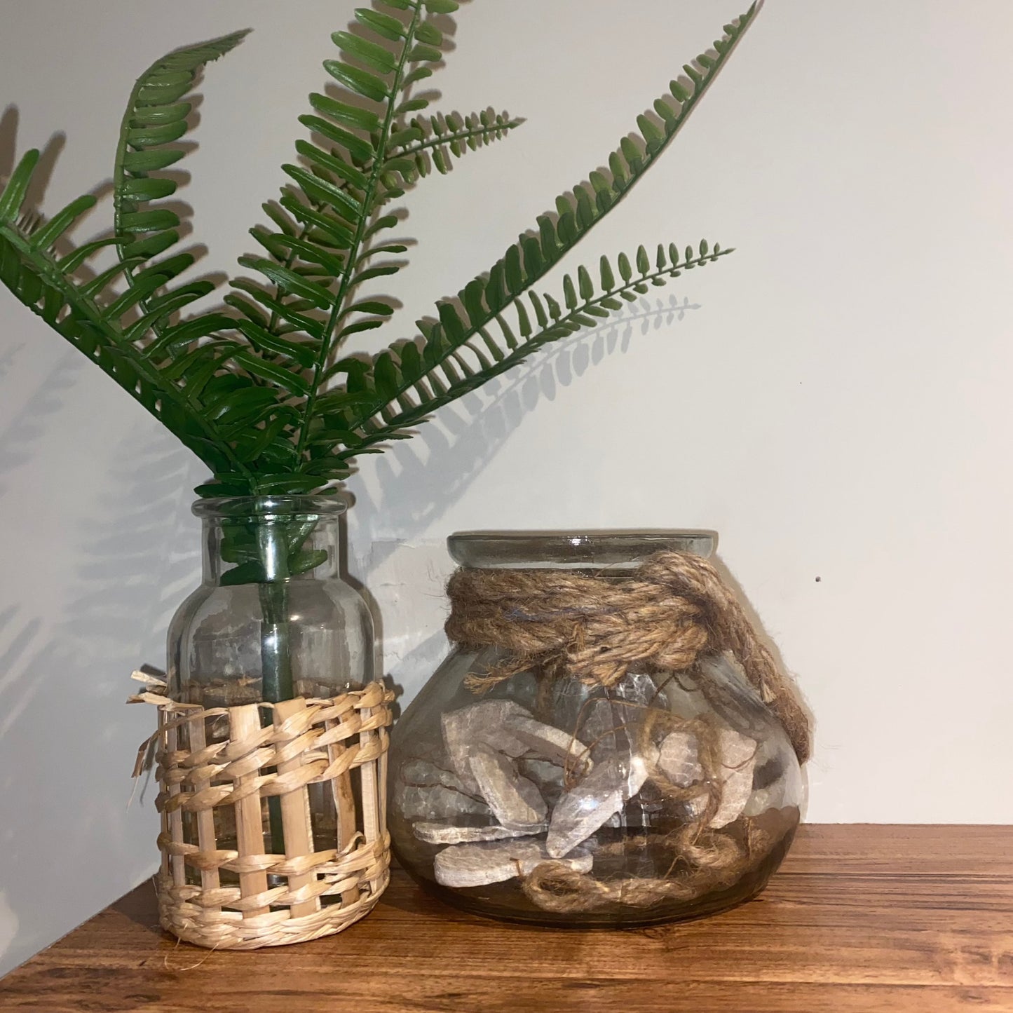 Glass Jar with Hessian Rope