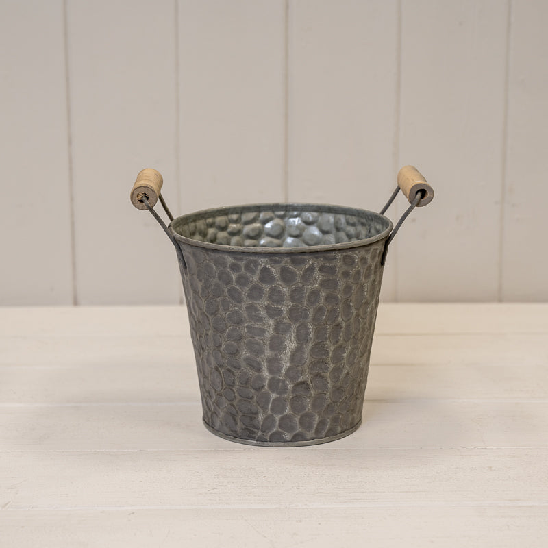 Zinc Pot With Hammered Finish
