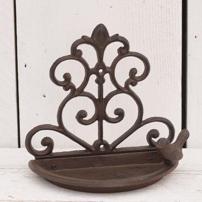 Cast Iron Bird Feeder with Swirls