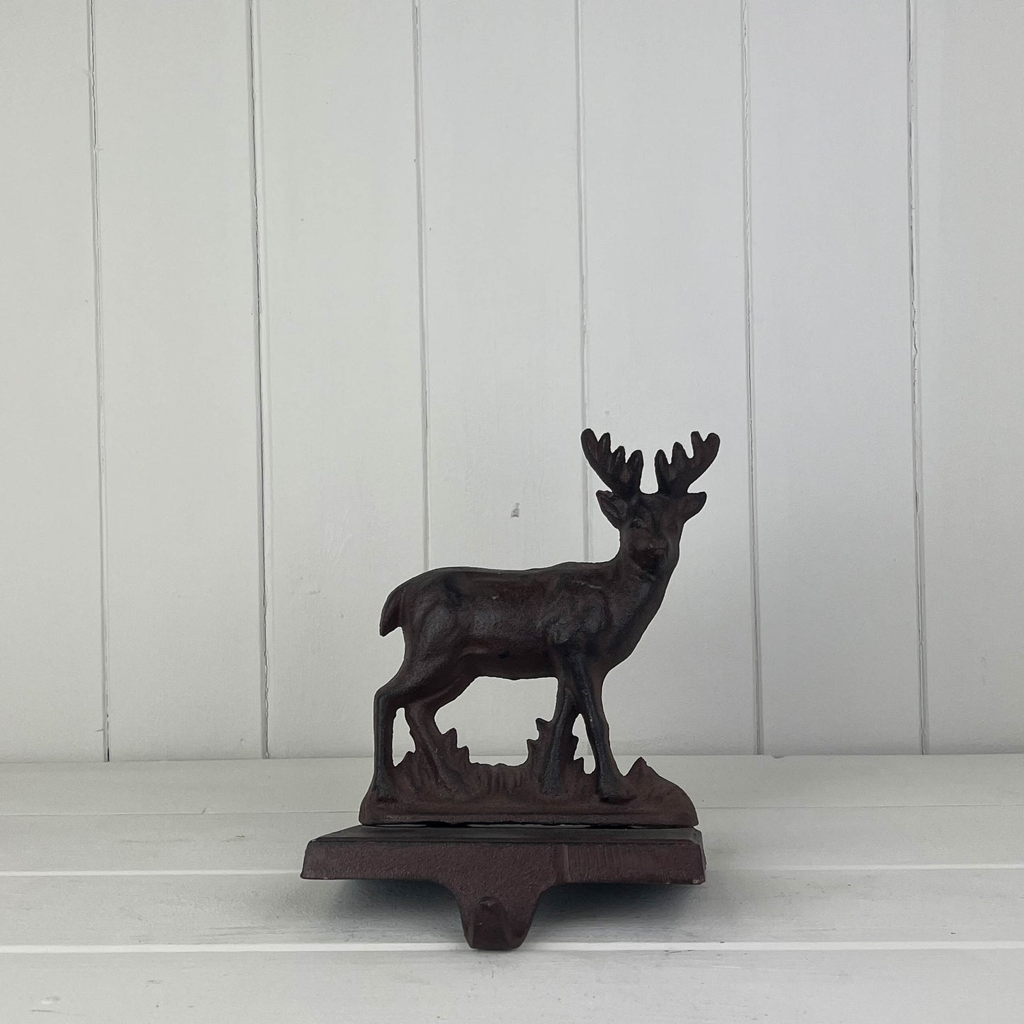 Cast Iron Reindeer Stocking Holder