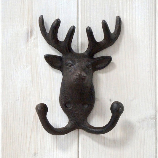 Cast Iron Stag Head Coat Hook