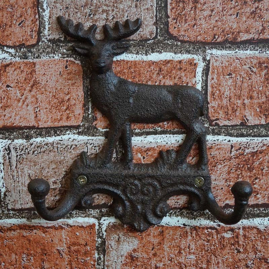 Cast Iron Stag Coat Hooks