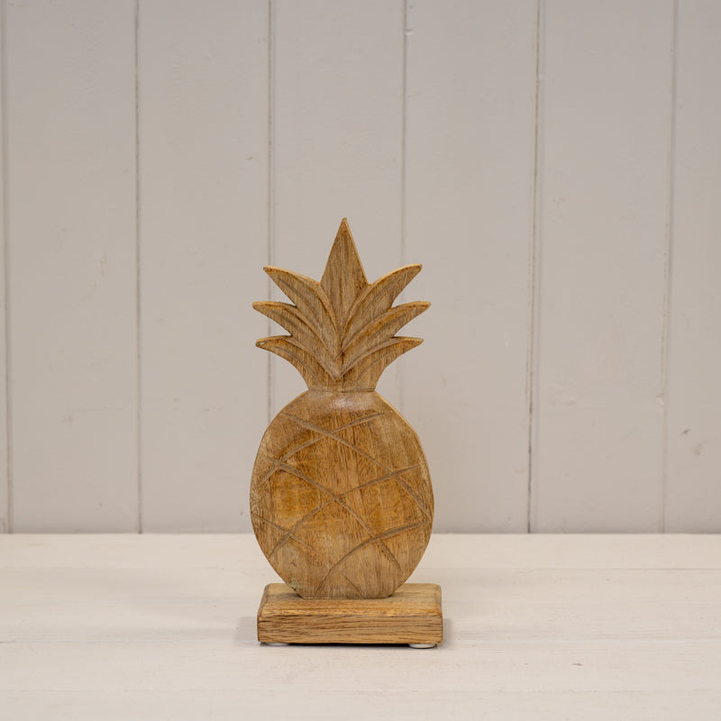 Wooden Carved Pineapple Display
