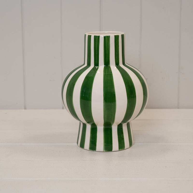 Striped Round Vase
