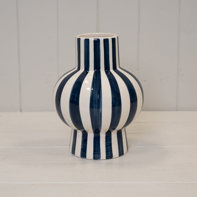 Striped Round Vase