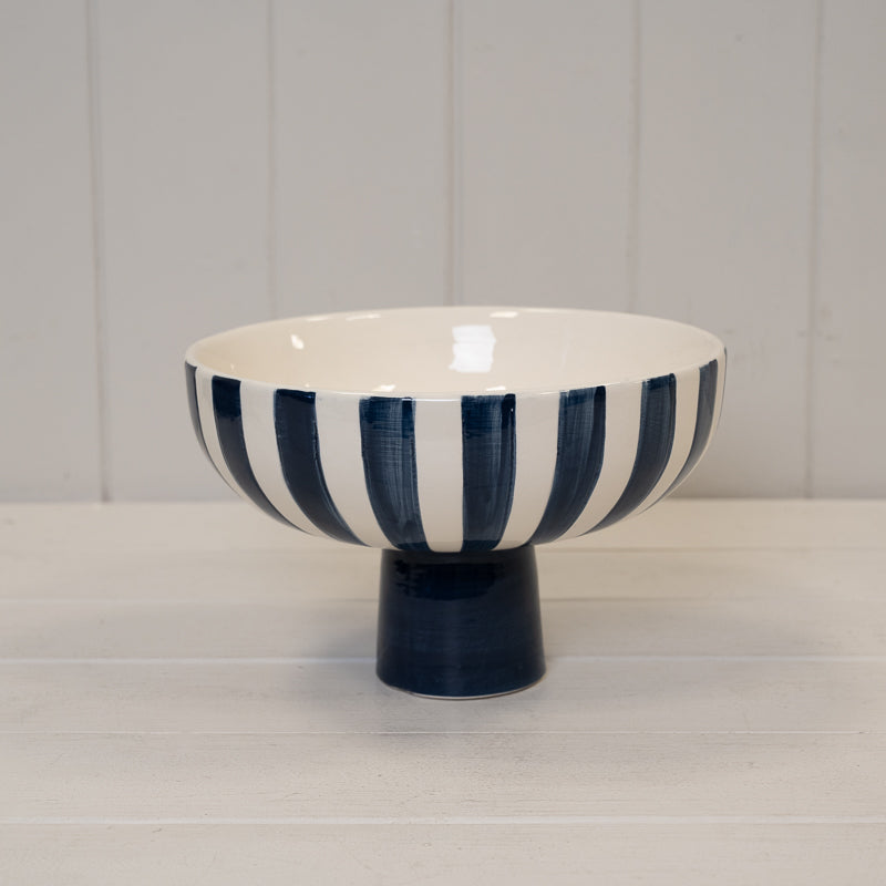 Striped Ceramic Bowl Decor