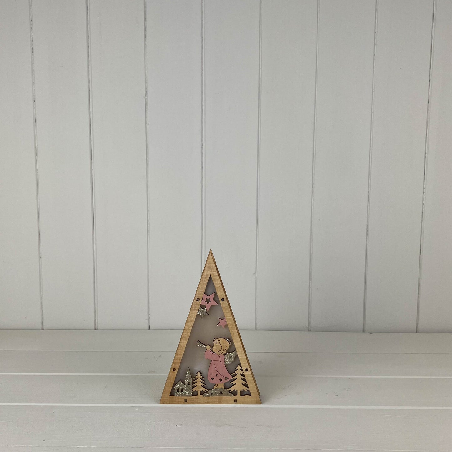 Triangular Light Up Christmas Scene