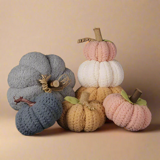 Grey Fabric Pumpkin