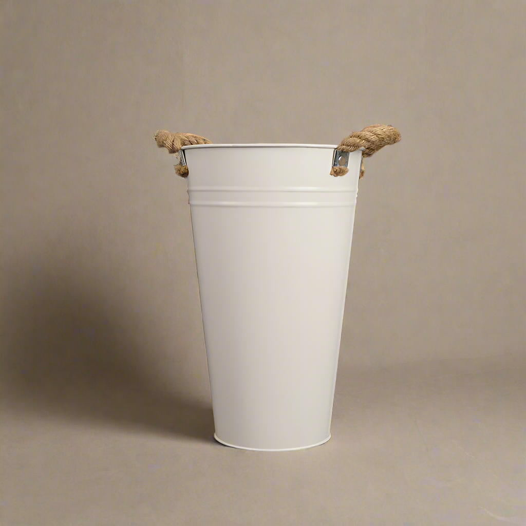 Cream Flower Bucket