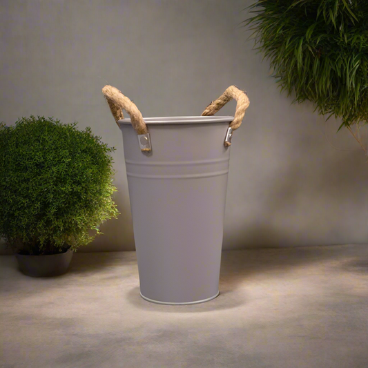 Grey Flower Bucket