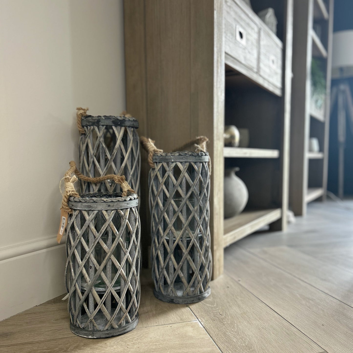 Grey Washed Lantern
